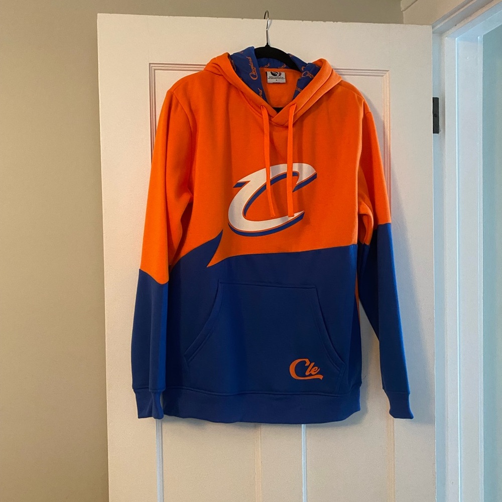 Cavaliers Orange and Blue Men's Hoodie